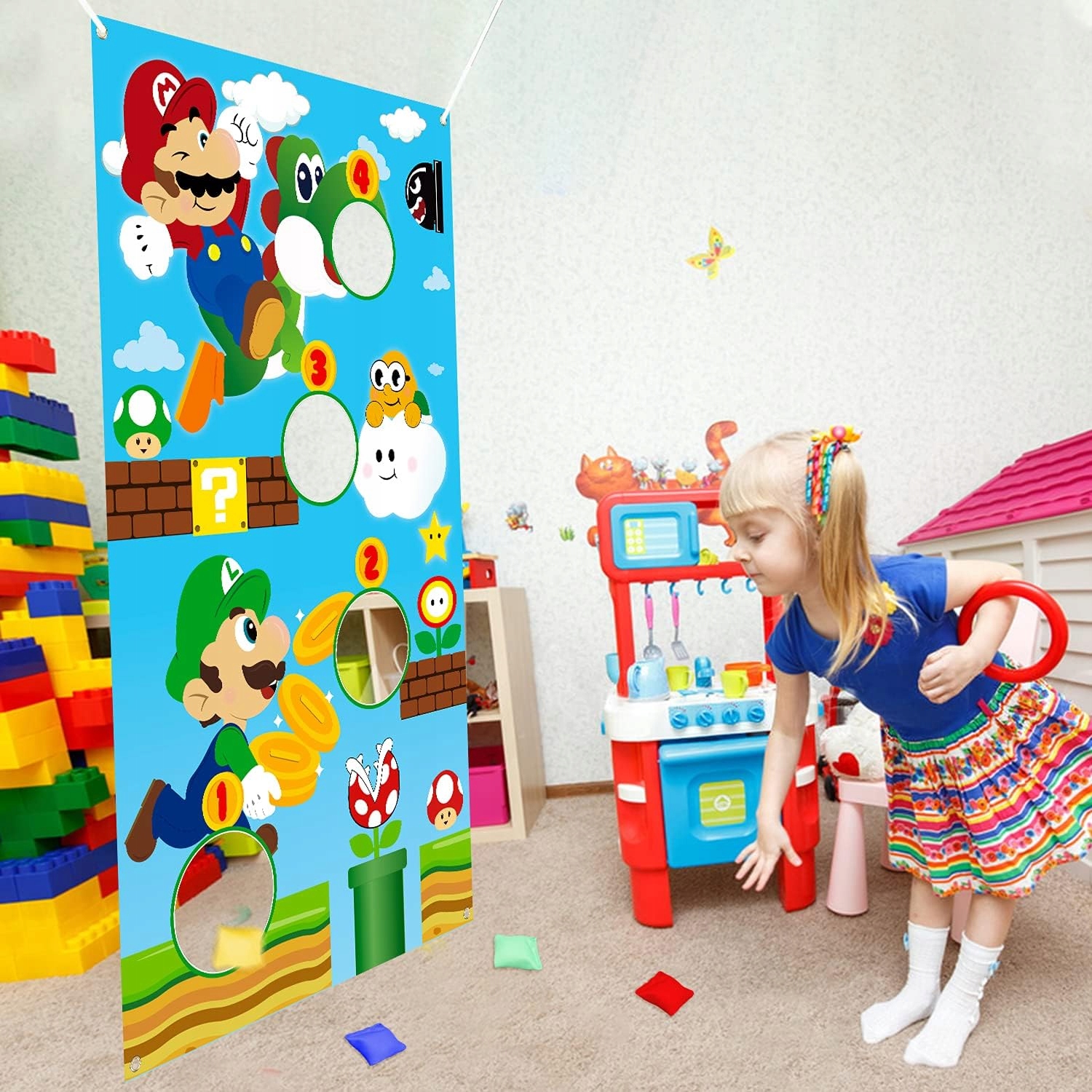 GRA ZRĘCZNOŚCIOWA RZUT WORECZKAMI DO CELU TARCZA, gra zewnętrzna na imprezy