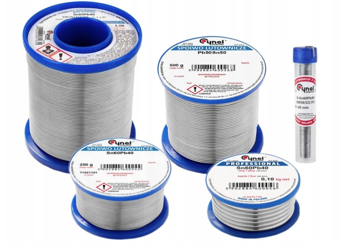 Cyna 1,00mm/100g Sn60Pb40 CYNEL 1mm Kod producenta LUT0107-100