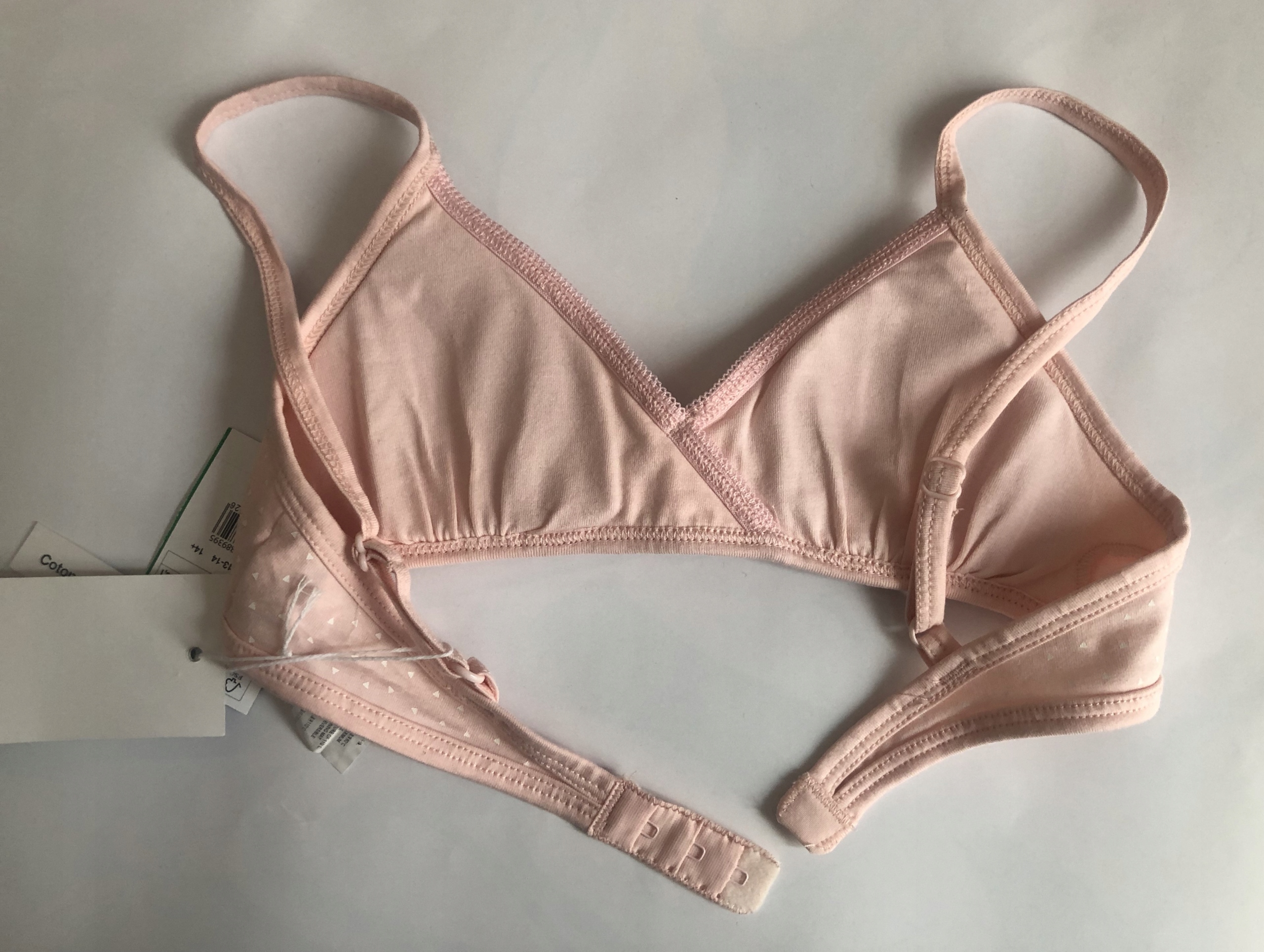 OUTLET WŁOSKI DZIĘWCZĘCY BIUSTONOSZ BAWEŁNIANY OVS 134-140 CM Rozmiar 140