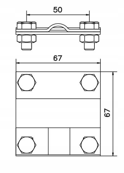 Złącze odgromowe kontrolne do B 40mm ocynk AH Hardt AH03051 EAN (GTIN) 5901832911227
