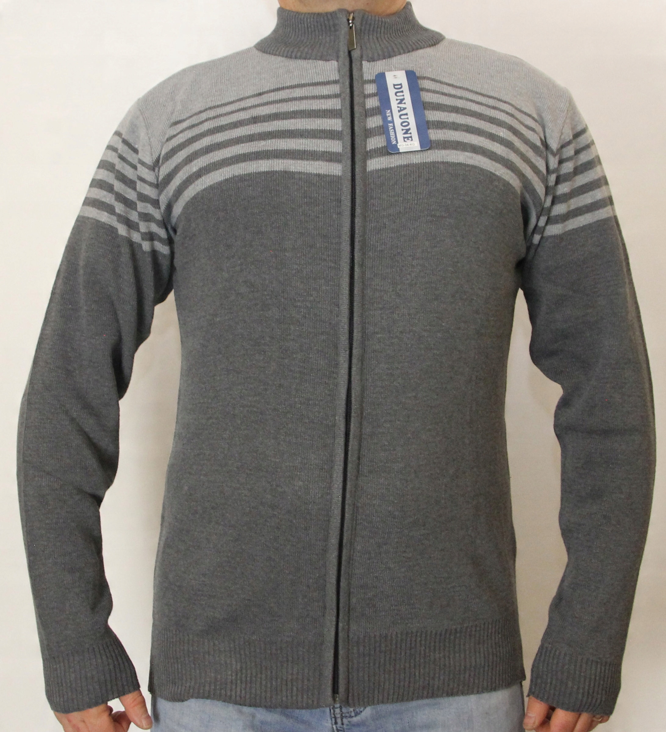 

Sweter Męski Rozpinany Półgolf L