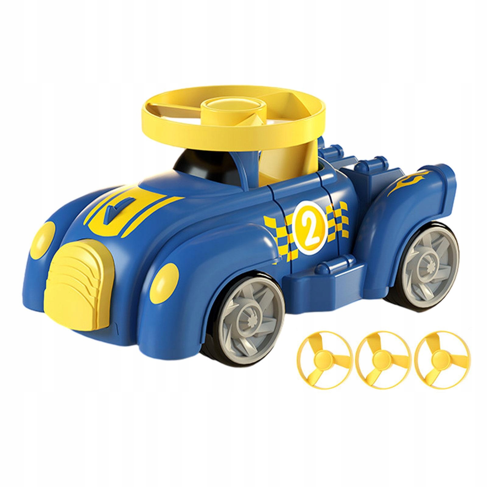 Flying Propeller Car Toy Develops Motor Skills Cartoon Flying Blue
