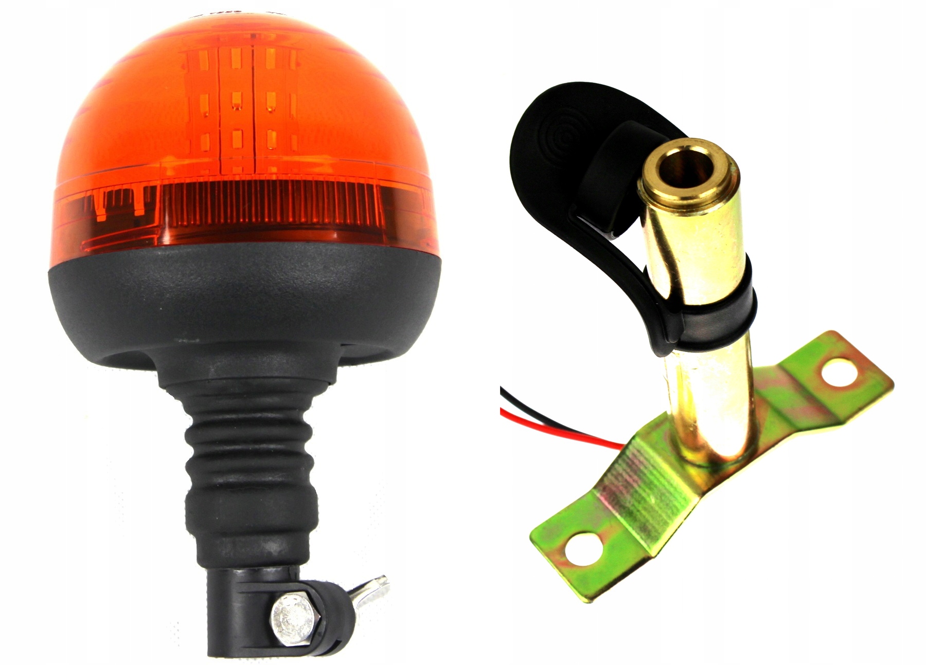 LAMPA OSTRZEGAWCZA KOGUT LED FLEX 12/24V + TRZPIEŃ