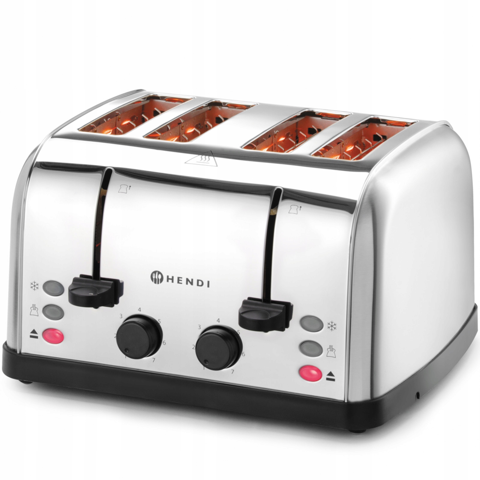 Toustovač Na 4 SUCHARY1500 W 3 Funkce Ocel Hendi