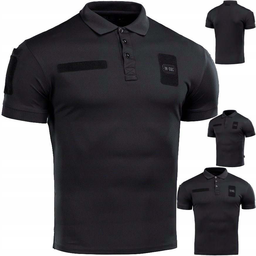 Košile Polo Elite Tactical Coolmax r S Prodyšná Pro Každodenní Nošení Černá M-tac