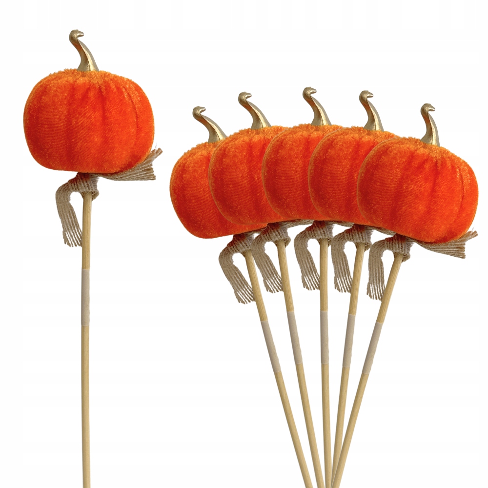 DYNIA OZDOBNA WELUROWA NA PIKU KOMPOZYCJA SZTUCZNE KWIATY 33CM