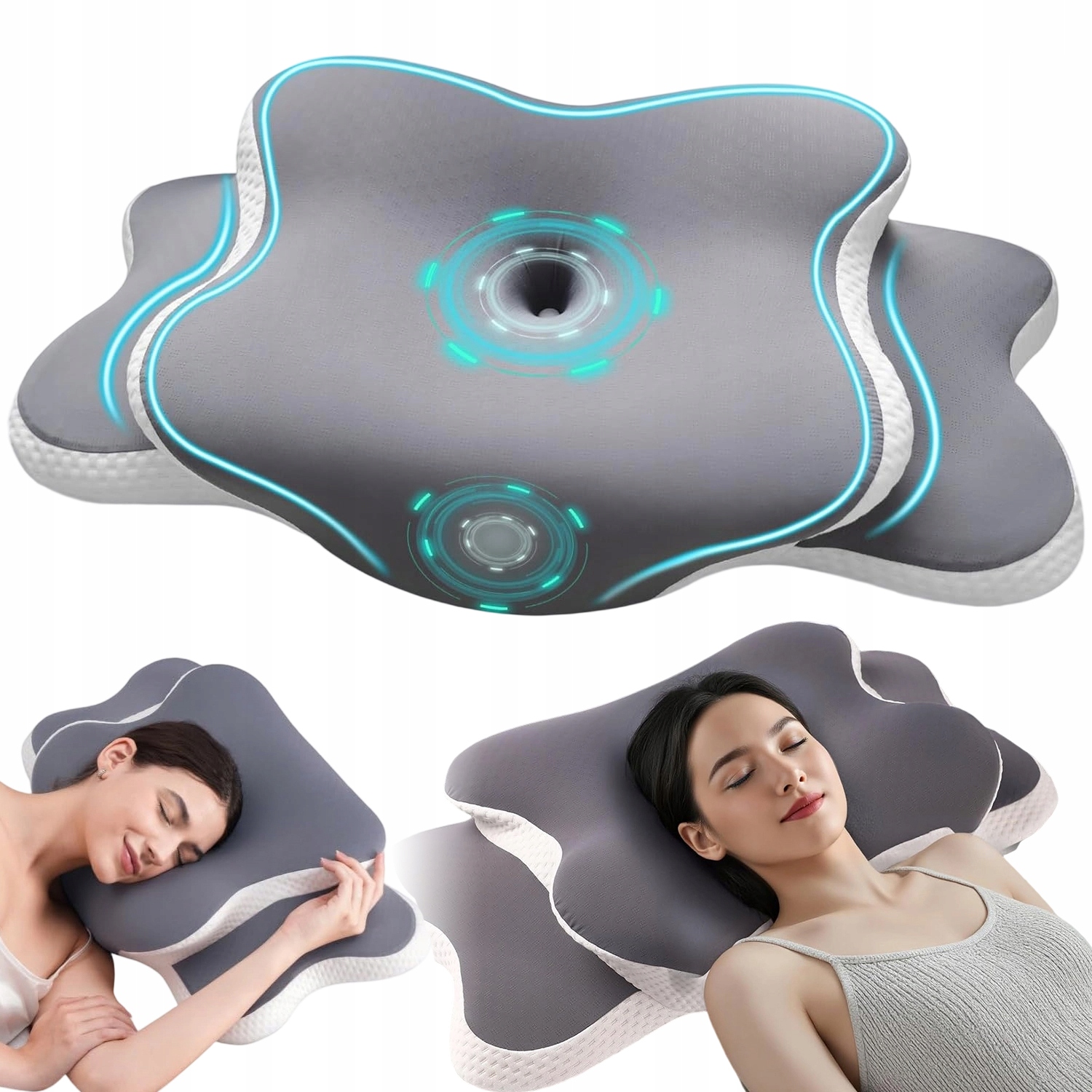 Polštář Pro Spaní Na Boku Ortopedický Memory Profilovaný Pod Krkem