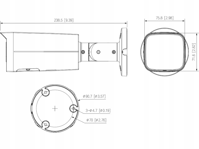 Kamera IP z mikrofonem 8MP 60m Motozoom Dahua IPC-HFW2841T-ZAS-27135 Marka Dahua