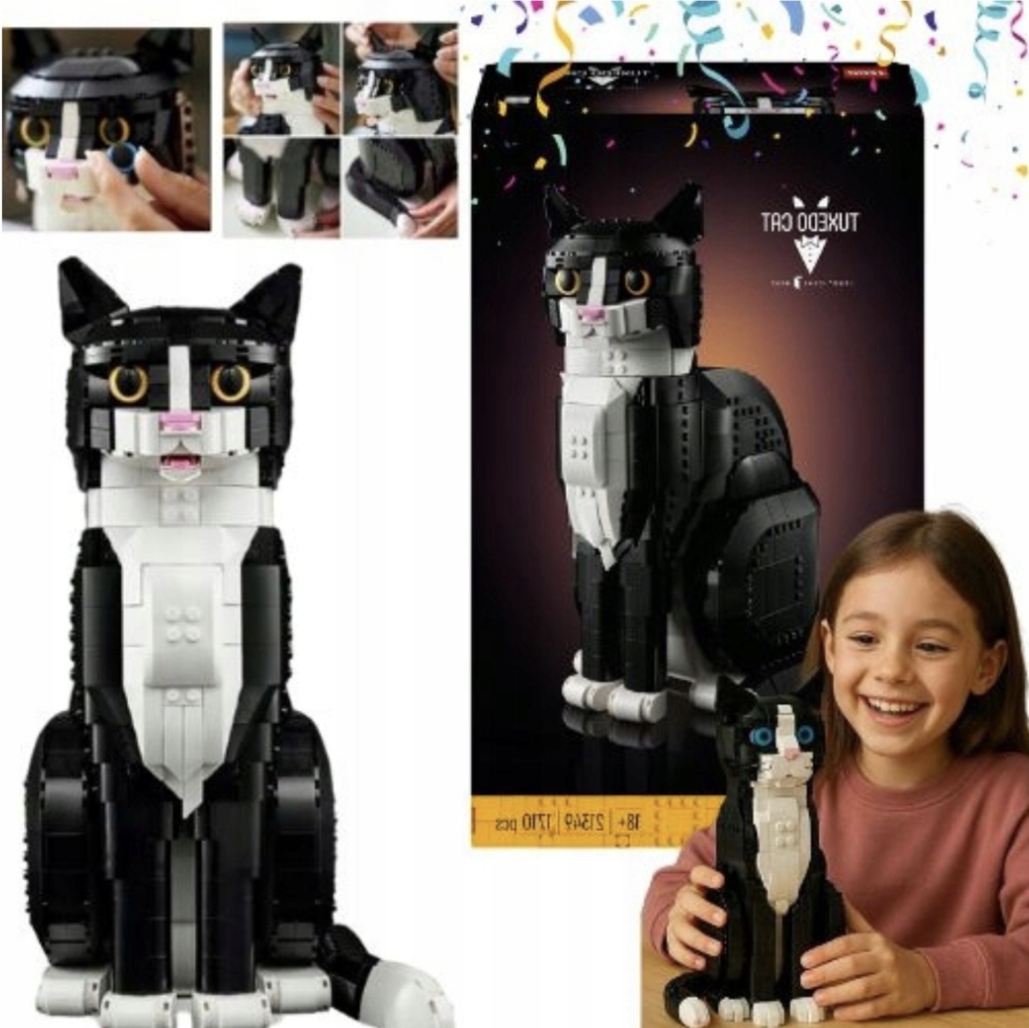 Klocki Lego Ideas Biało-czarny Kot Zestaw Kolekcjonerski Dla Dzieci