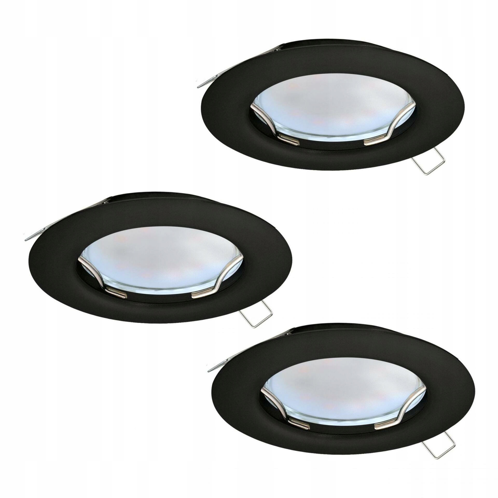 Zápustné bodové svítidlo Eglo Peneto 3xGU10 černé Led