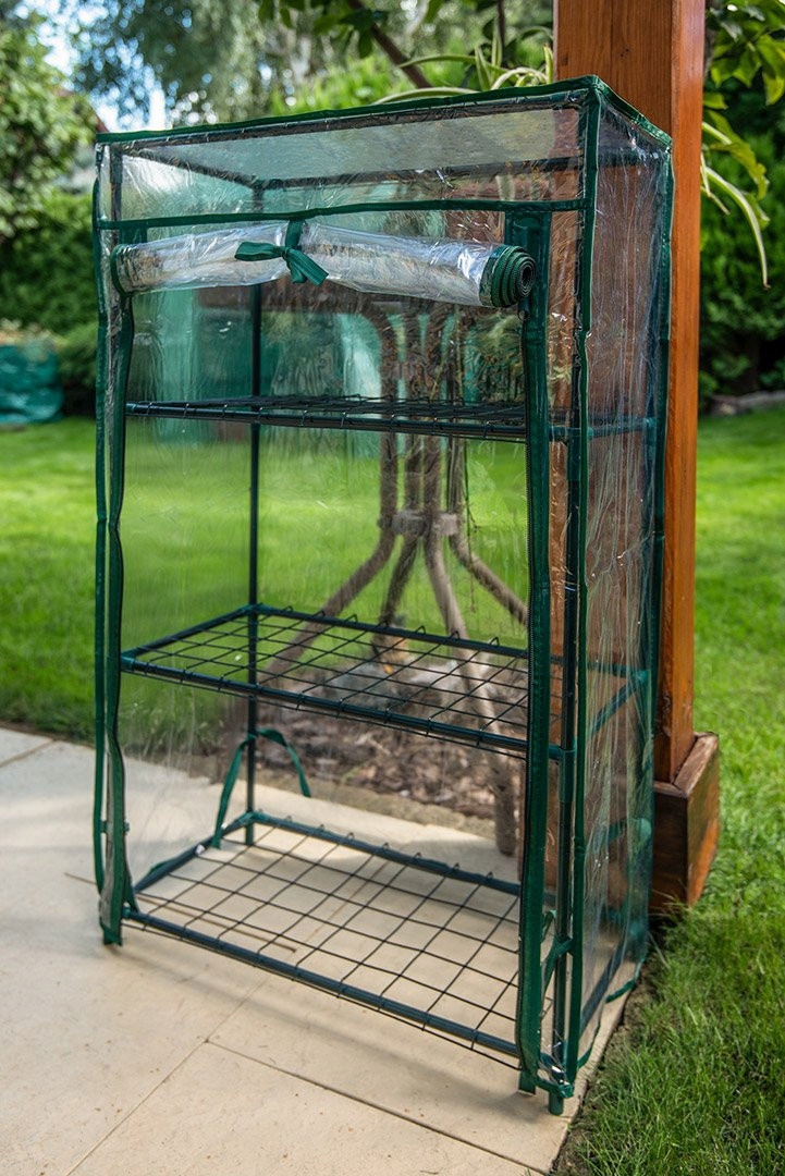 MINI SZKLARNIA TUNEL IDEALNY NA BALKON DO OGRODU OGRÓDKA 46 X 24 X 80 CM Stan opakowania oryginalne