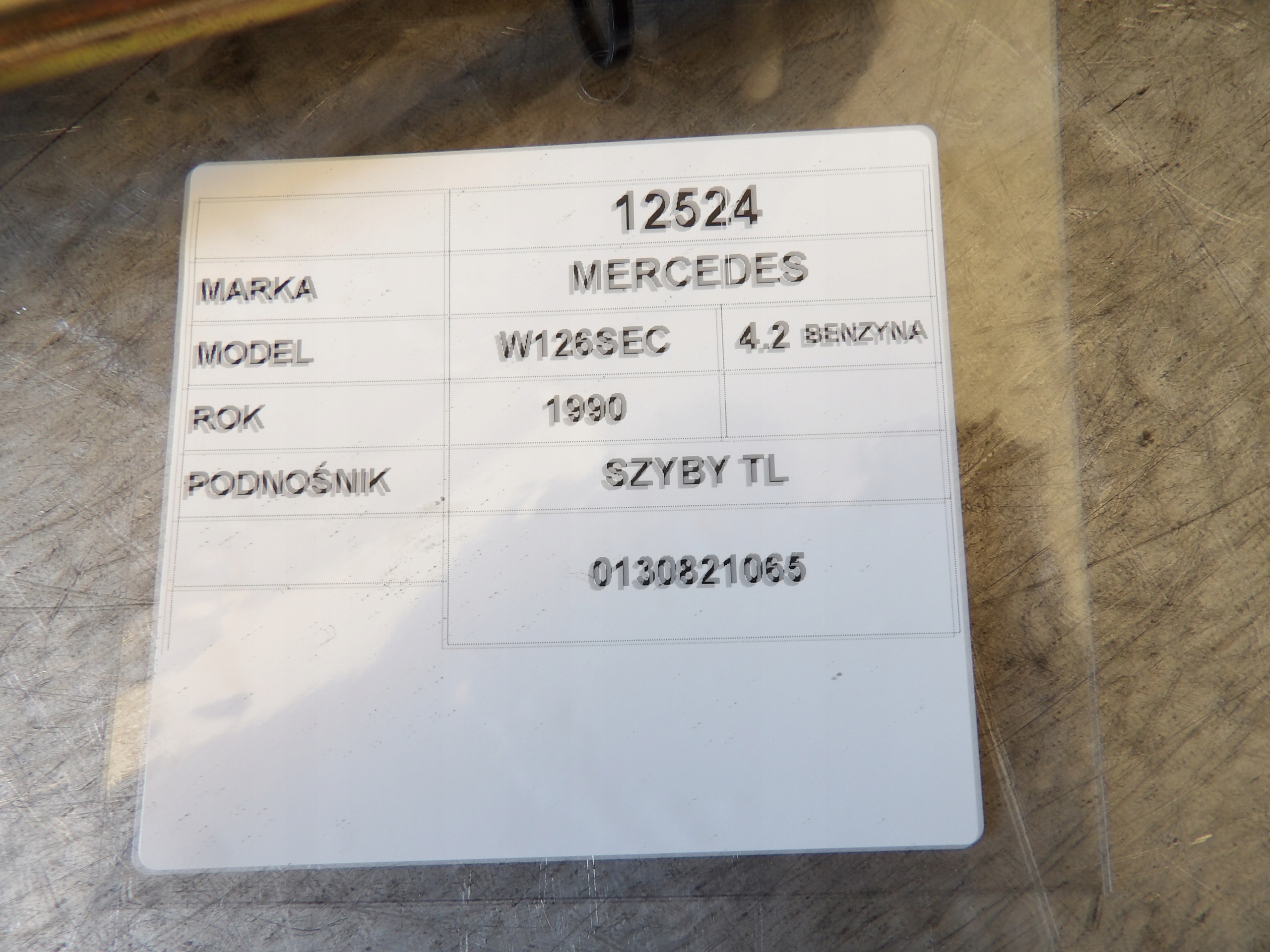 Mercedes W126 Coupe podnośnik szyby tył lewy Typ samochodu Samochody osobowe