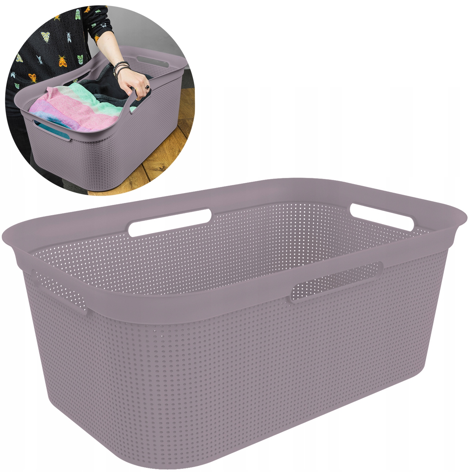 

Rotho Kosz Na Pranie Bieliznę Brisen Fioletowy 41L