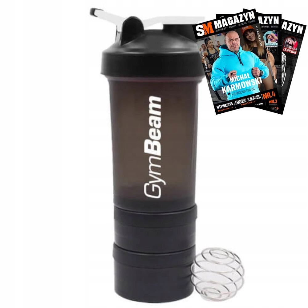 Gymbeam Wielopoziomowy Shaker Na Siłownie Szczelny Poręczny 600 ML