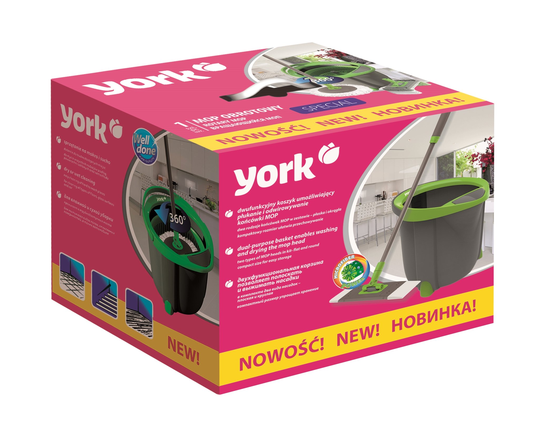 

York Zestaw Mop Płaski okrągły special