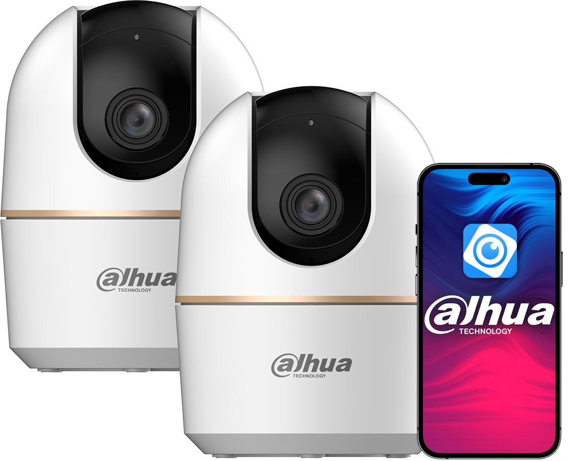 Dve vnútorné WiFi kamery pestúnky 5MPx Dahua H5A A1 Hero Rotačný mikrofón