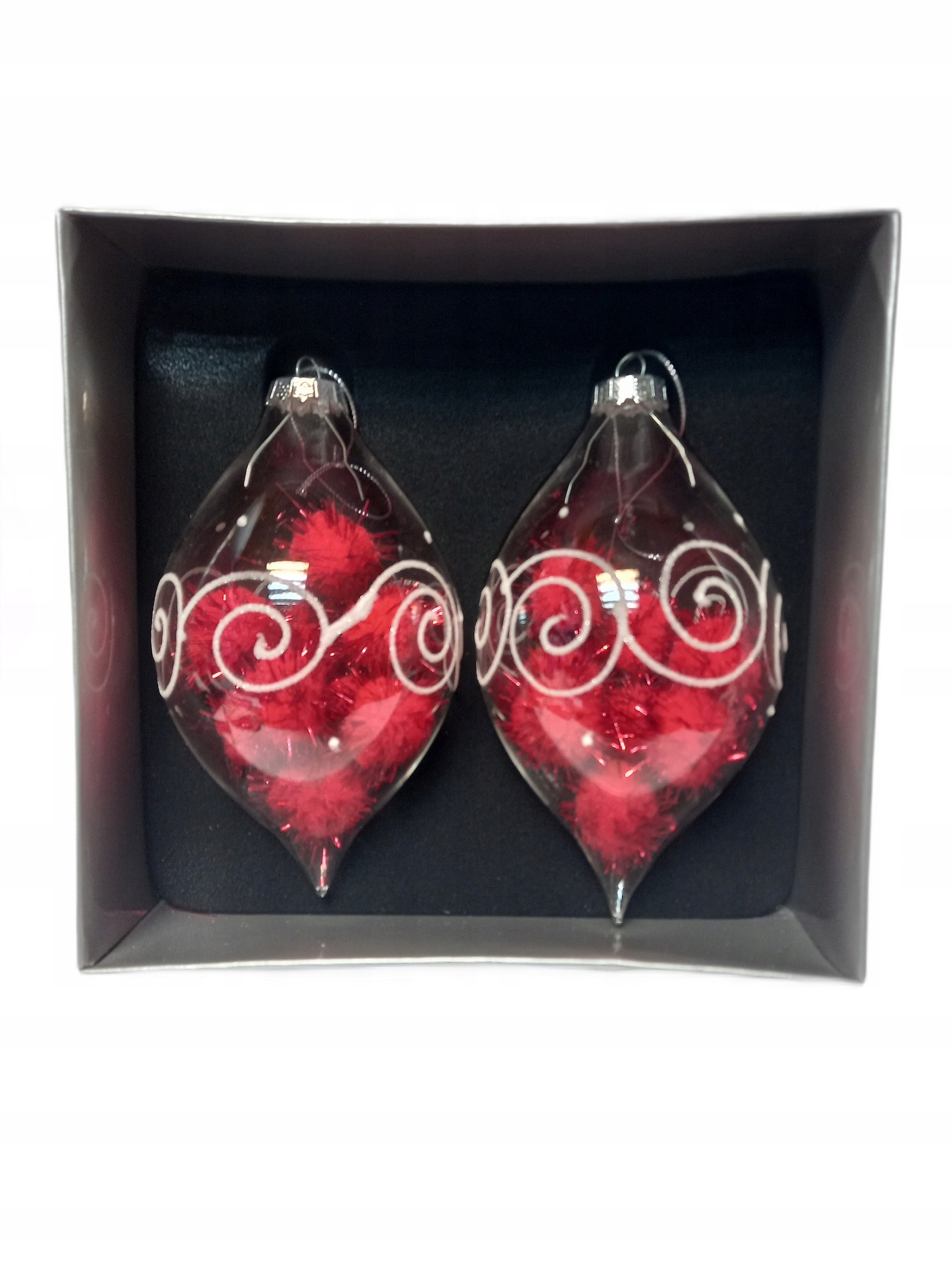 bombki szklane 2szt. sopel 13cm  | 3679 — 2