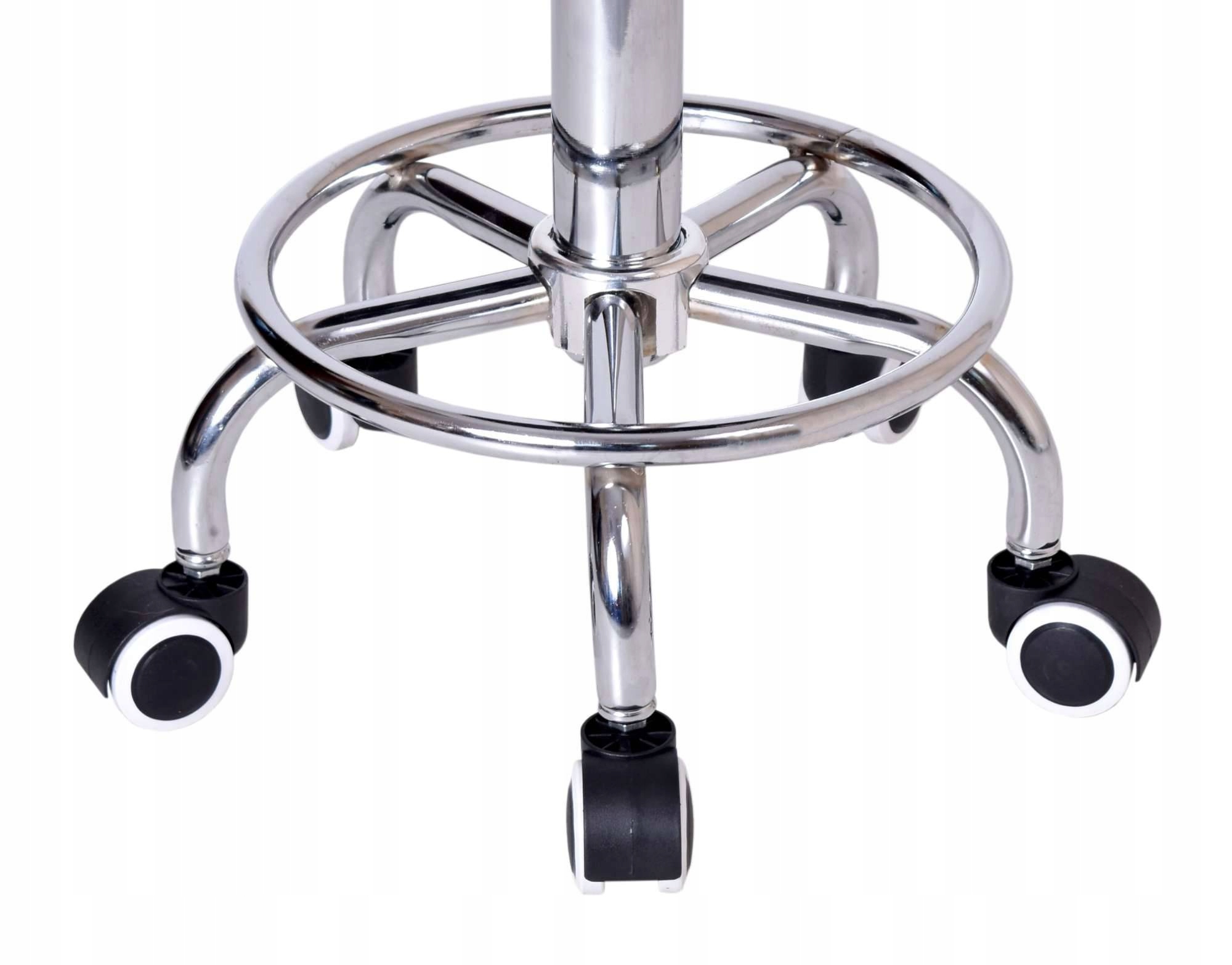 Taboret fryzjerski kosmetyczny MONZA biały Kod producenta 5902340310540