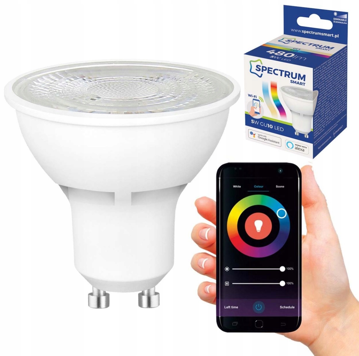 

Żarówka Led GU10 5W Rgb Spectrum Smart Wifi Tuya