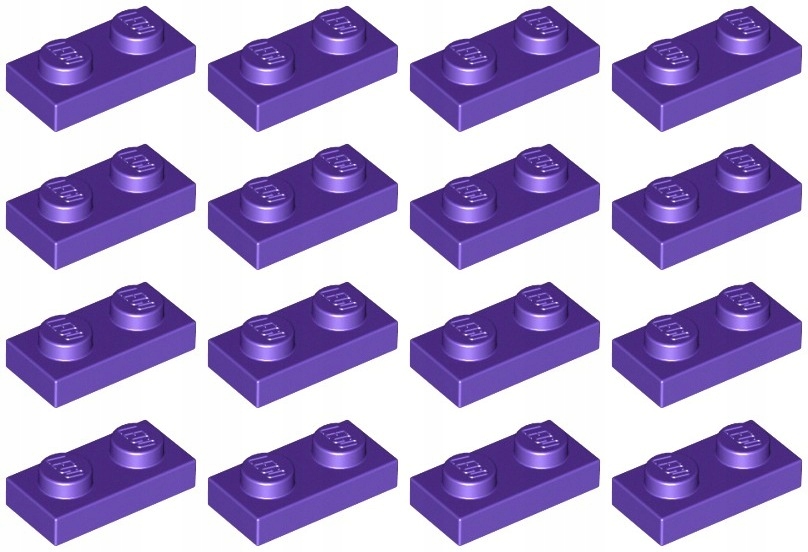 

Lego 3023 Płytka 1x2 fioletowa Nowa (6g) 16 szt.