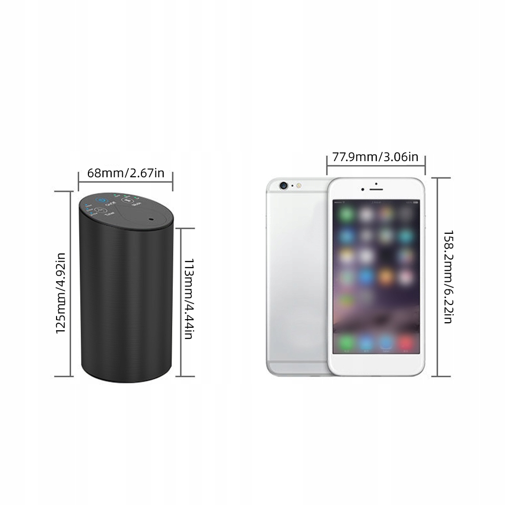 BEZPRZEWODOWY SAMOCHODOWY DYFUZOR OLEJKÓW ETERYCZNYCH Z POMIARU CZASU LED Rodzaj atomizery