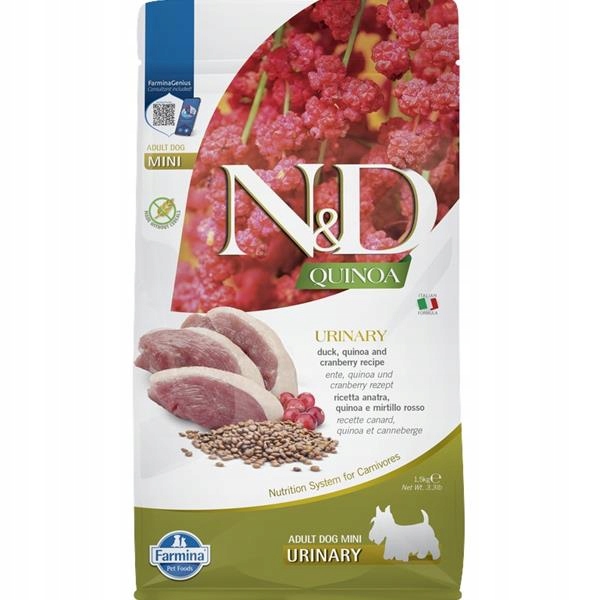 Levně N&d Quinoa Dog Gf Urinary, Duck & Cranberry Adult Mini 1,5 kg