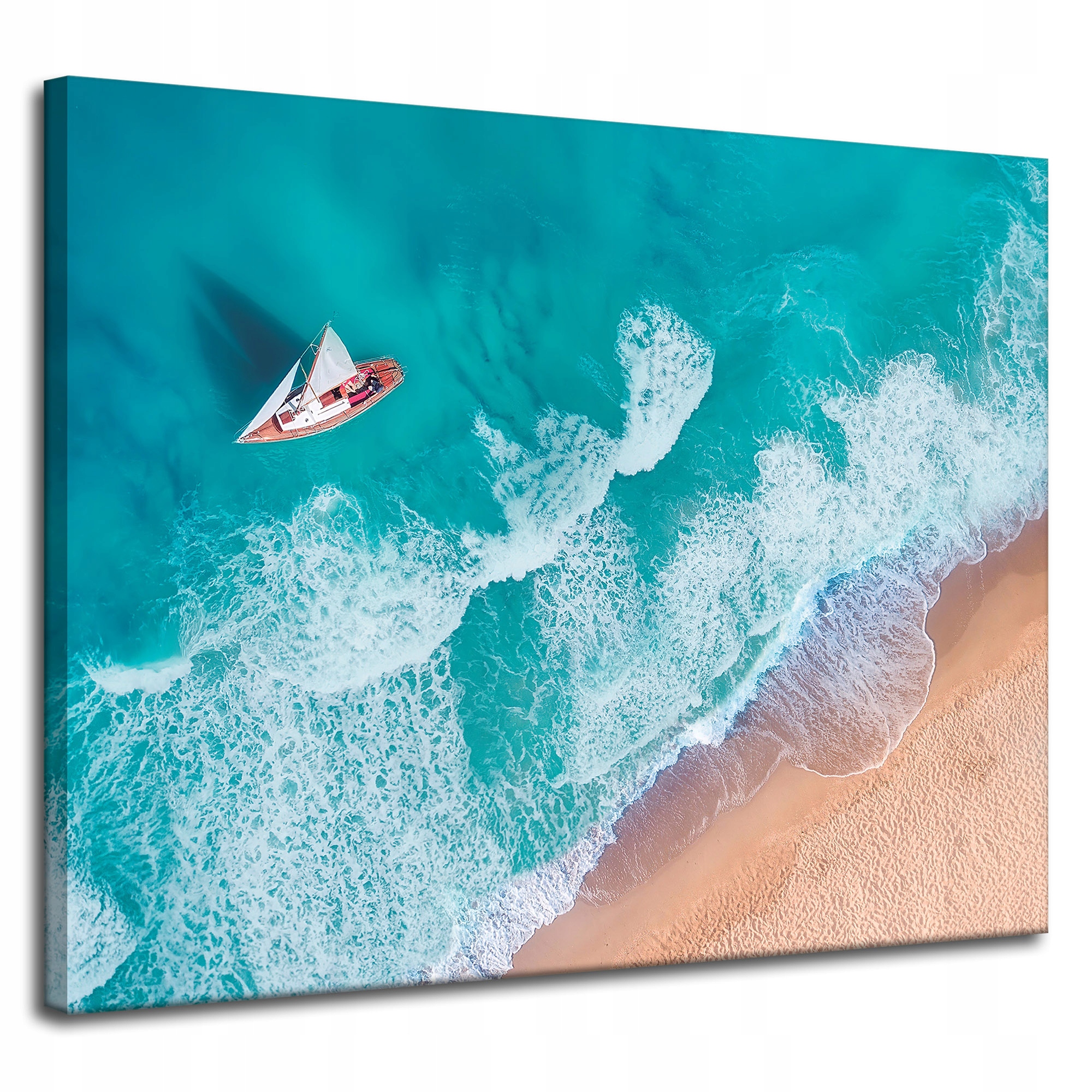 Obraz na plátně Plachetnice Vlny Písek Okraj 100x80 cm Ideální jako dárek