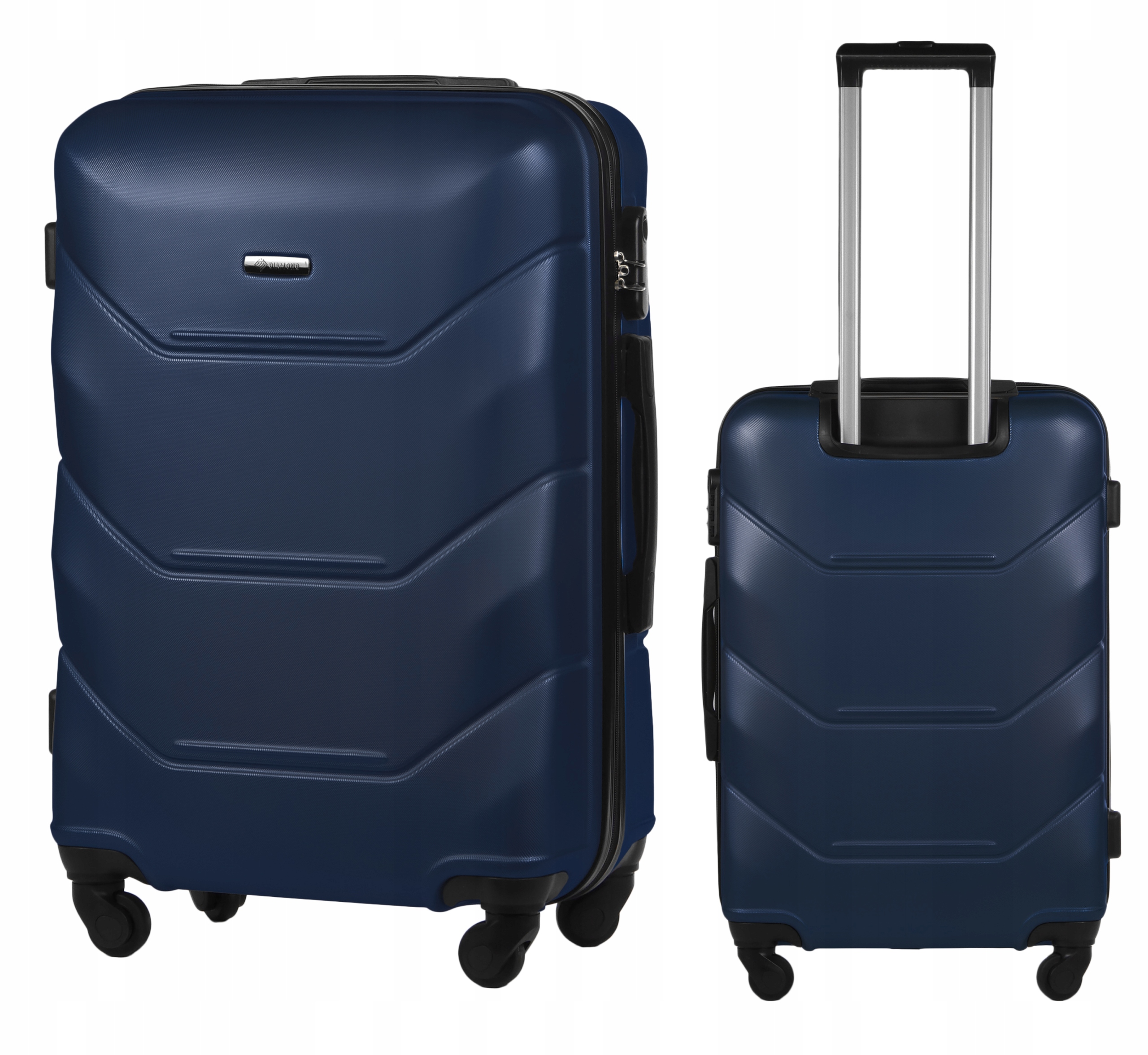 Střední Kufr Na Kolečkách Cestovní Zavazadlo Diamond Tmavě Modrá M 24" A227 Abs