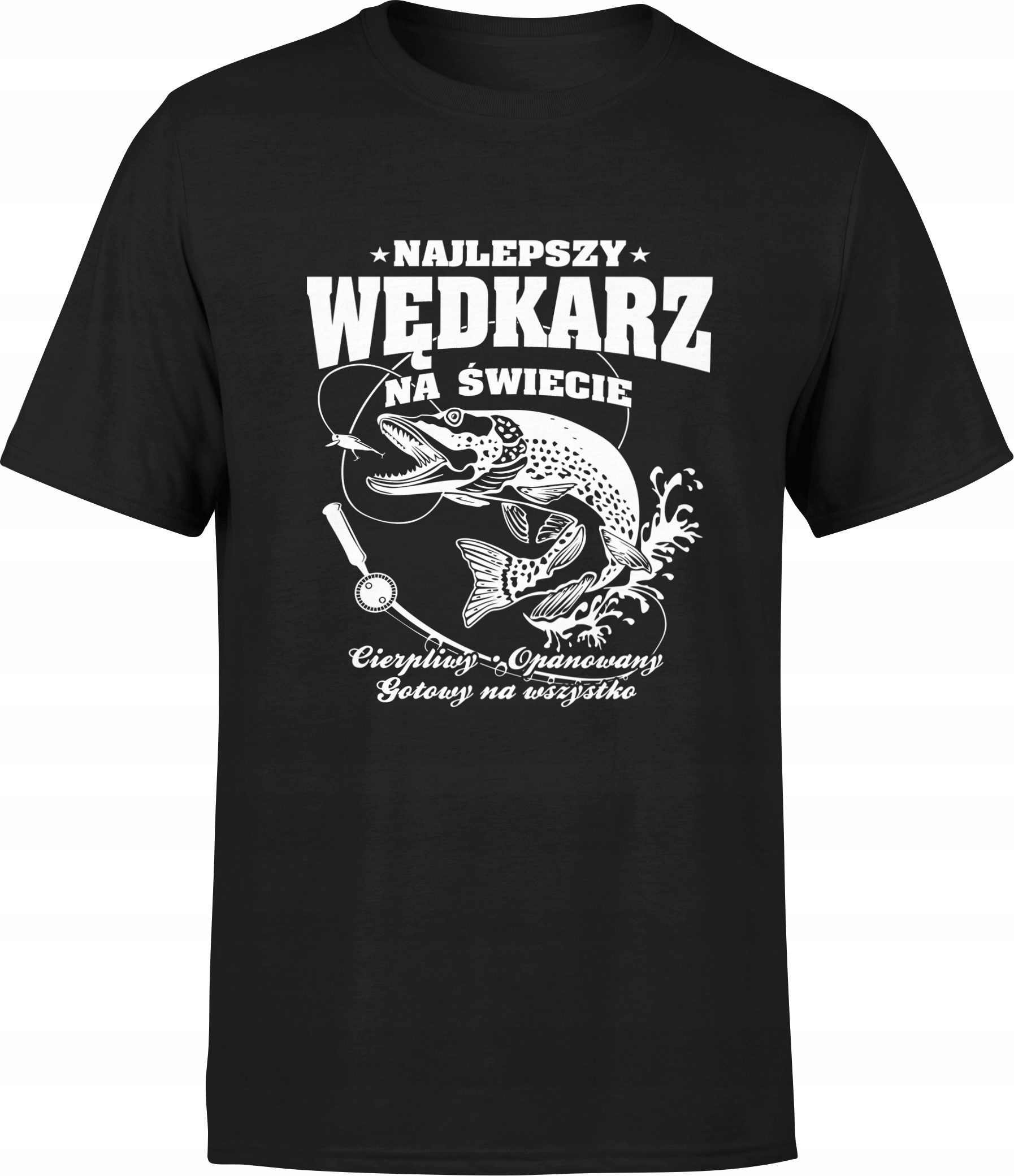MĘSKA KOSZULKA T-SHIRT PREZENT DLA WĘDKARZA R. XL MĘSKI TSHIRT Z NADRUKIEM