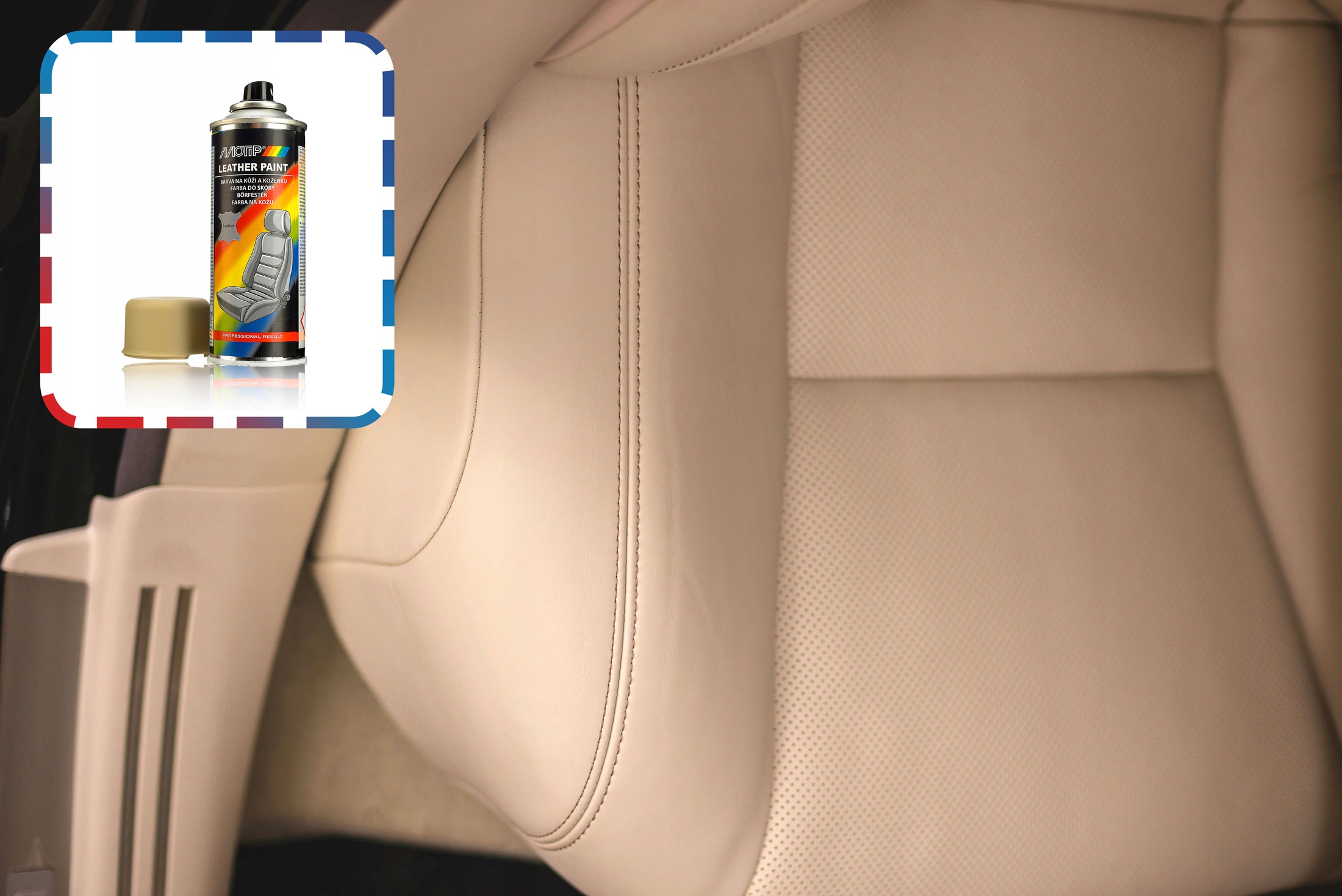 Lakier Farba Spray do Renowacji Skóry Beżowy Vinylspray 200ml MOTIP Rodzaj renowacja skóry