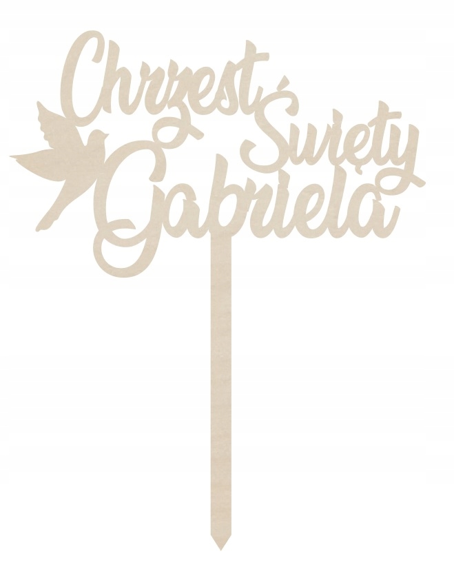 Topper dekoracja na tort Chrzest Święty + imię Marka inna