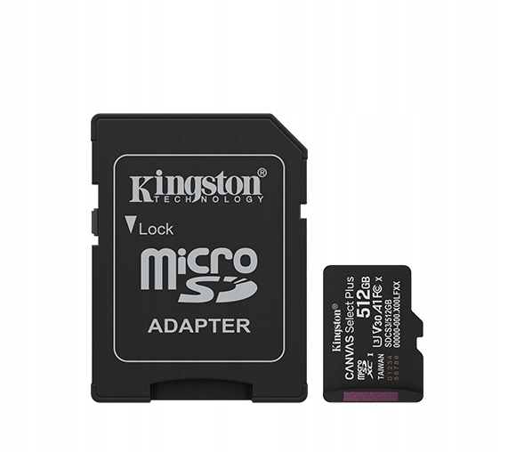 Kingston Canvas Select Plus 512GB microSD třída 10 Adp