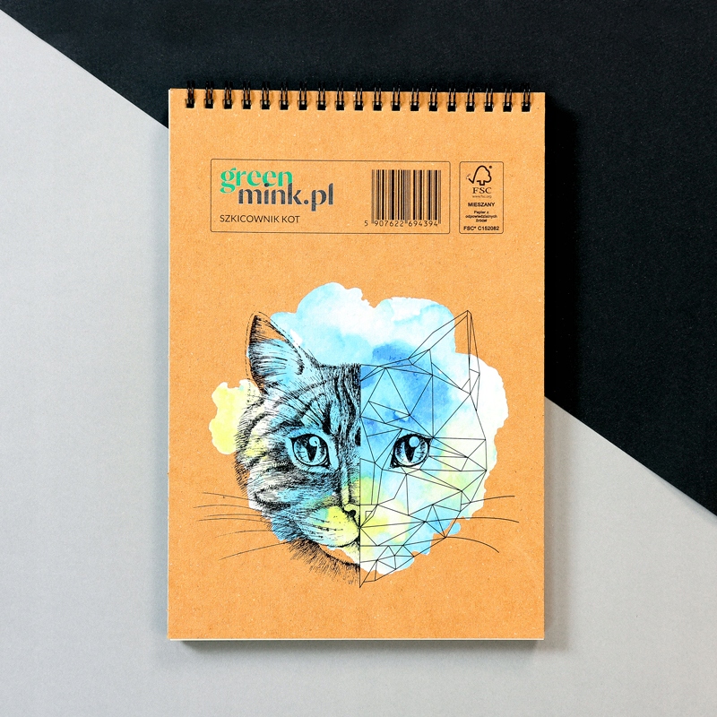 Szkicownik Kot A5 GreenMink Jedność