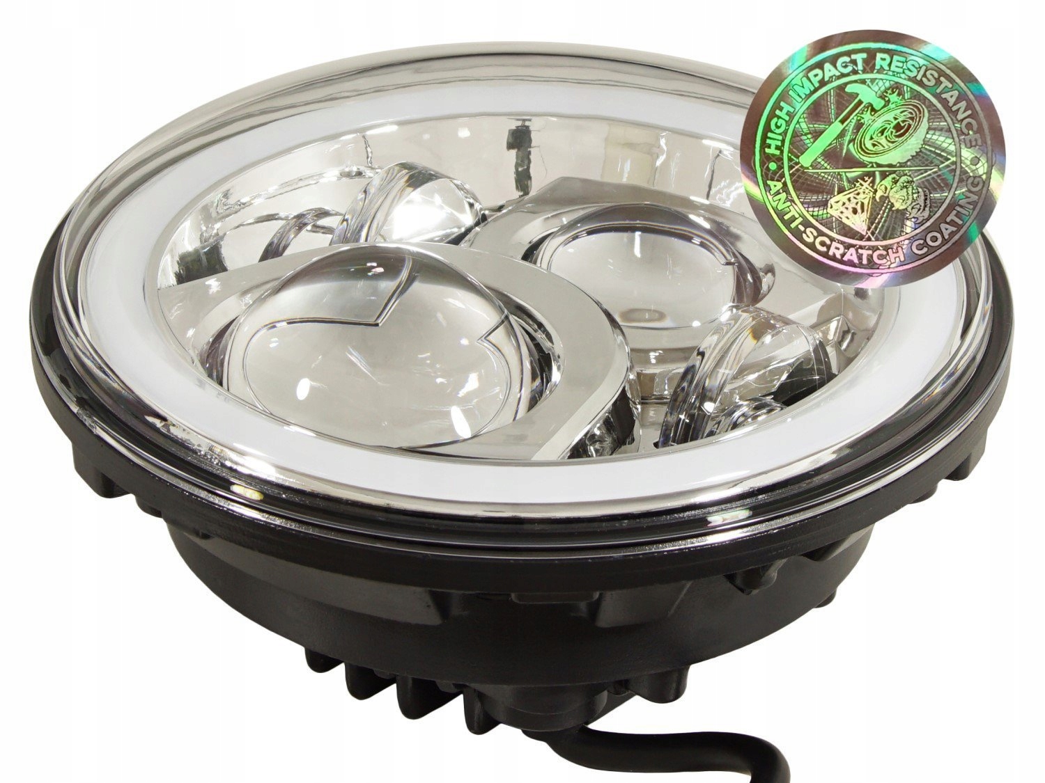 lampa LED DRL chipy OSRAM 7 cali reflektor chrom Numer katalogowy części LED-OSRAM-71C-DRL-1-AS