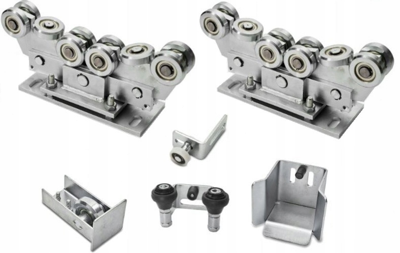 WÓZEK WÓZKI ROLKI DO BRAMY PRZESUWNEJ ZESTAW 80x80