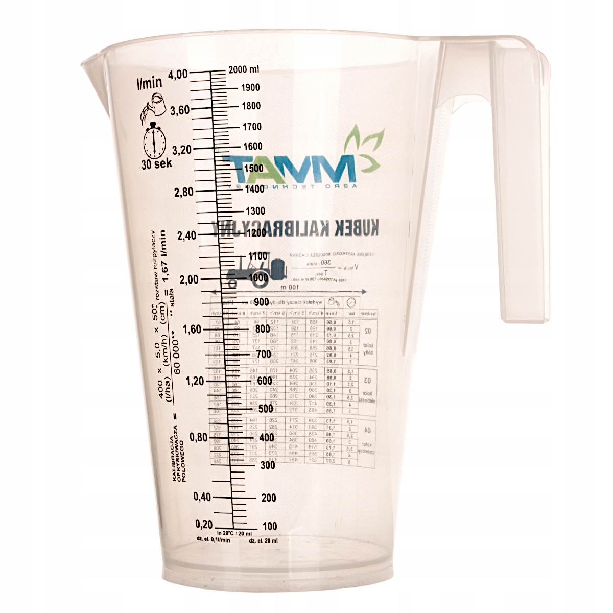 Kalibrator pojemnik kubek dawek oprysku 2l MMAT Producent części Mmat