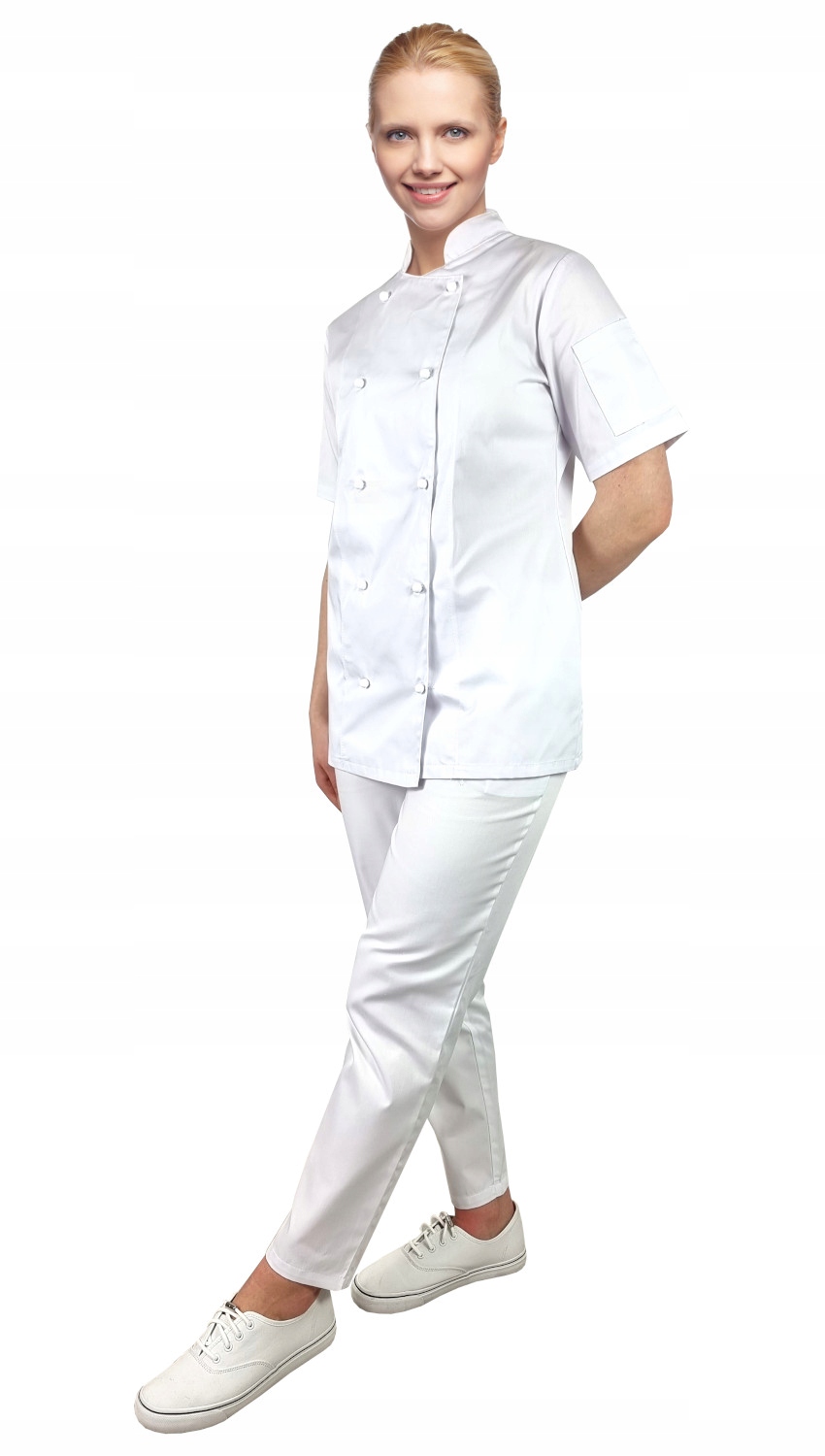Dámský kuchařský set 2-dílný, bílý vel. XL