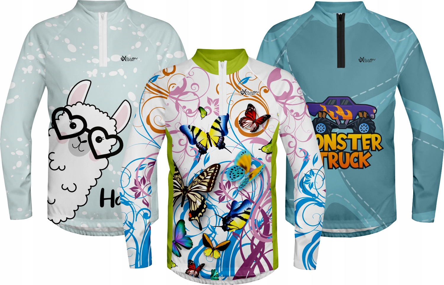 Dziecięca Koszulka Rowerowa Długi Rękaw Kolarska Różne Wzory Twój Nadruk