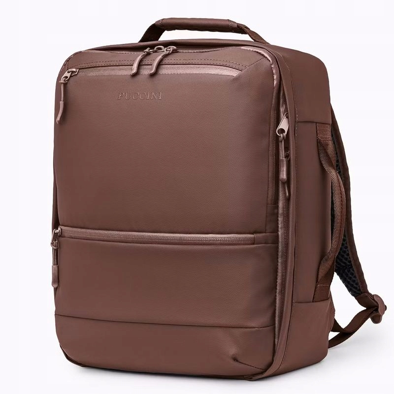 Plecak Puccini Bagaż Podręczny Laptop Jetzy 40x30x18 PM90361-2 Brązowy