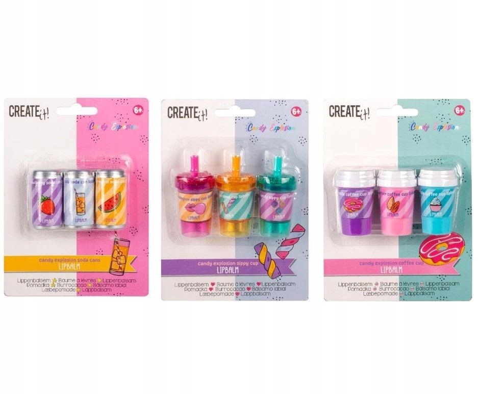 Balsam do ust Candy napoje 3szt mix Create It
