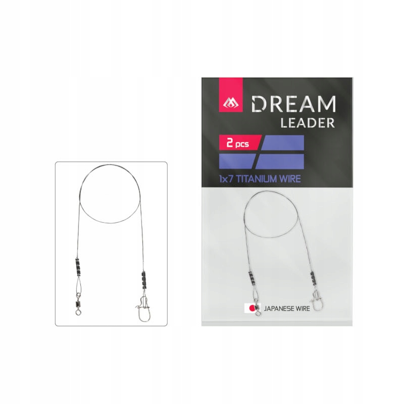 Przypon tytanowy Dream Leader 1x7 30cm 4.5kg op. 2szt. Mikado