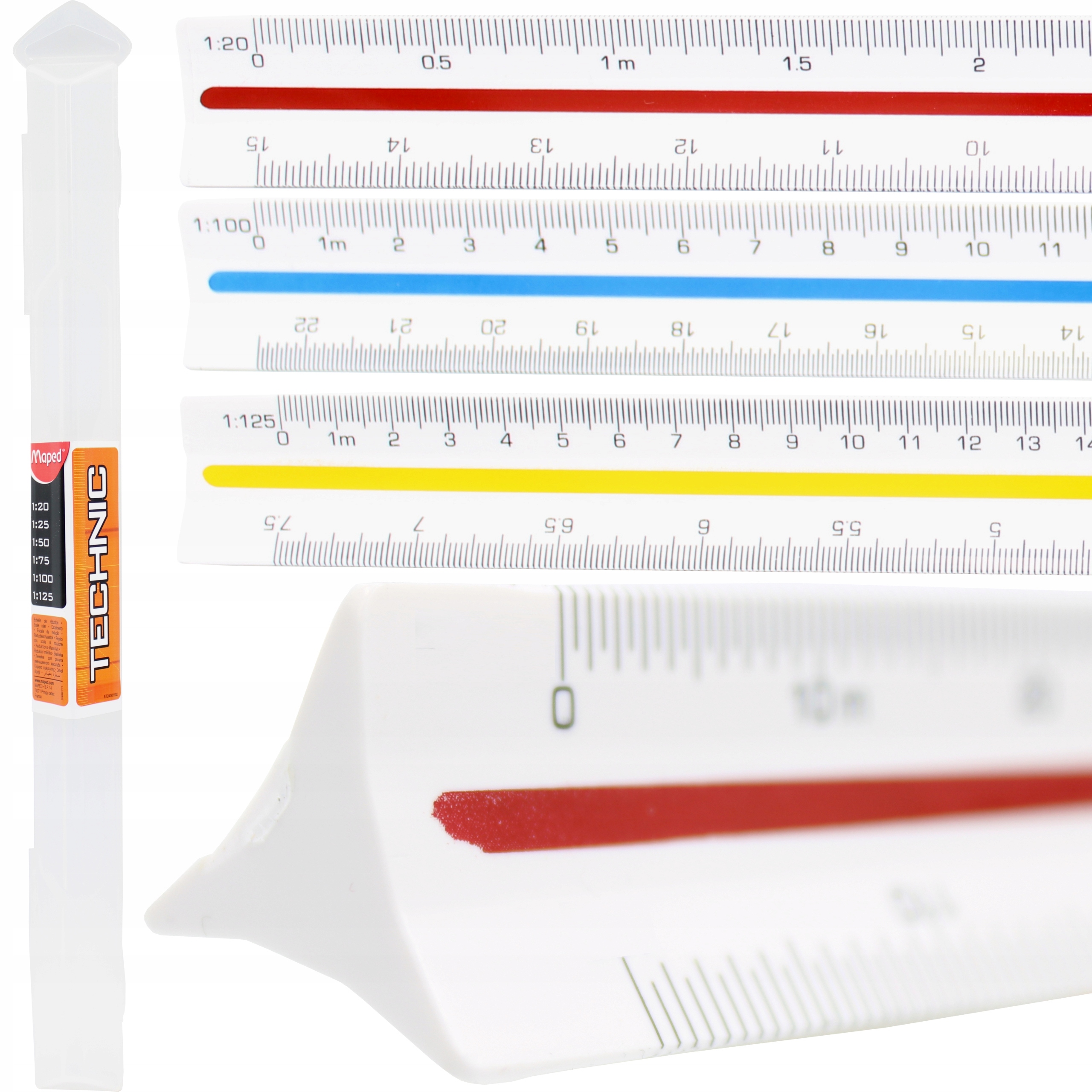 

Skalówka geodezyjna liniał budowlany 1:20>1:125