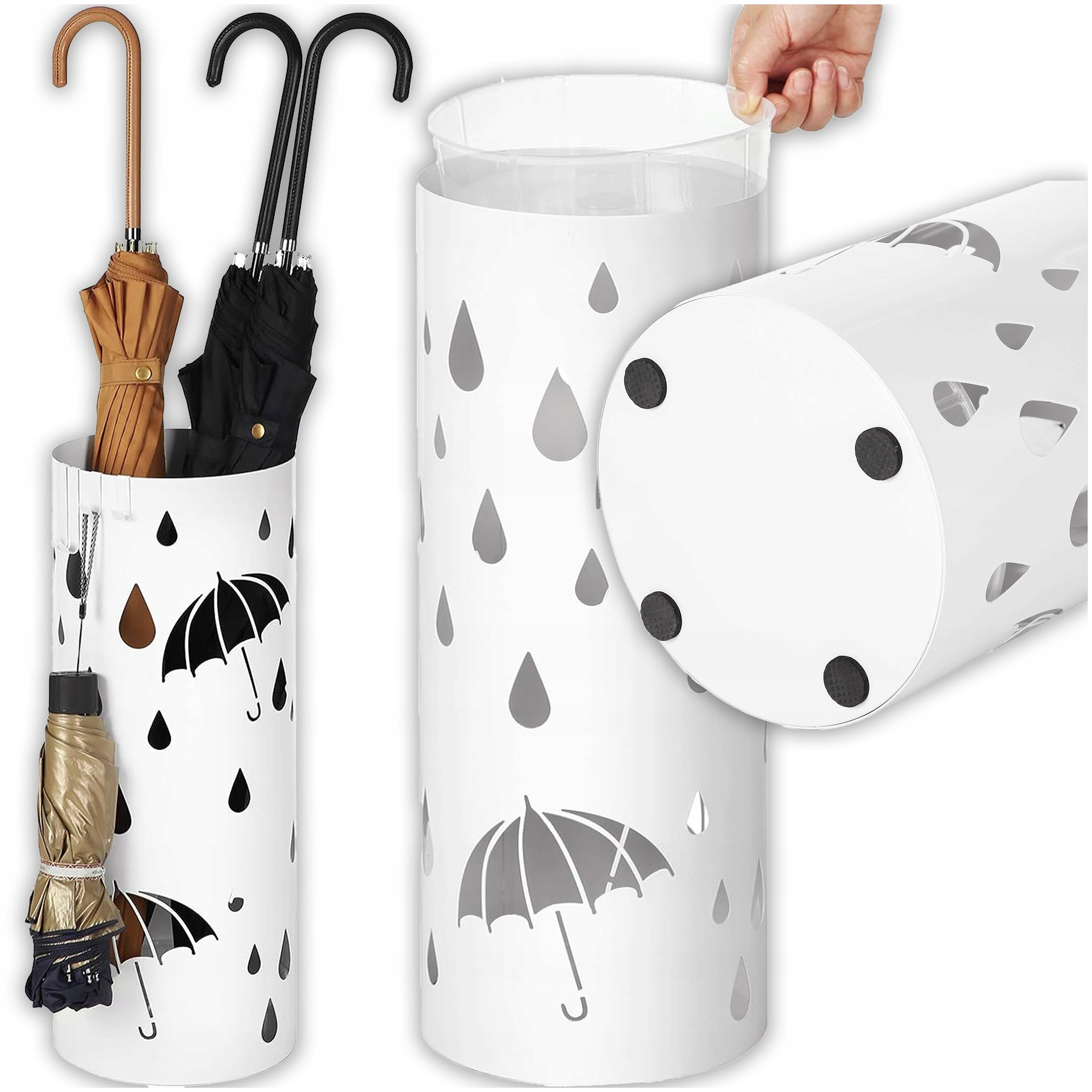 STOJAK NA PARASOLE PARASOLNIK OCIEKACZ 4 HACZYKI NÓŻKI OCHRONNE KORYTARZ