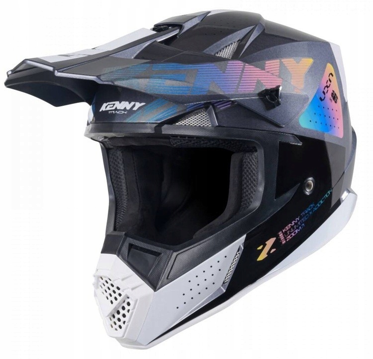 Kenny Racing Track Graphic Zoom Black prilba so šiltom cross enduro off XL