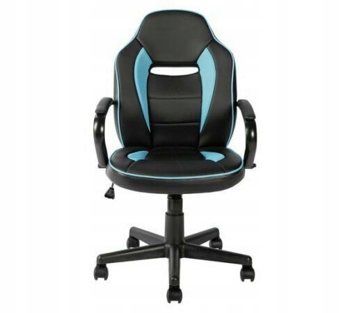 Fotel obrotowy Mid Back Office Gaming Chair Czarno-Niebieski Prezent