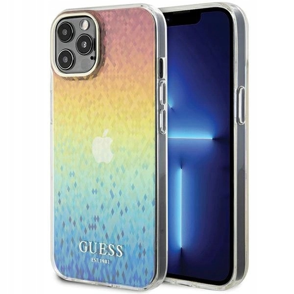 Etui Guess IML Faceted Mirror Disco Iridescent do iPhone 12/12 Pro