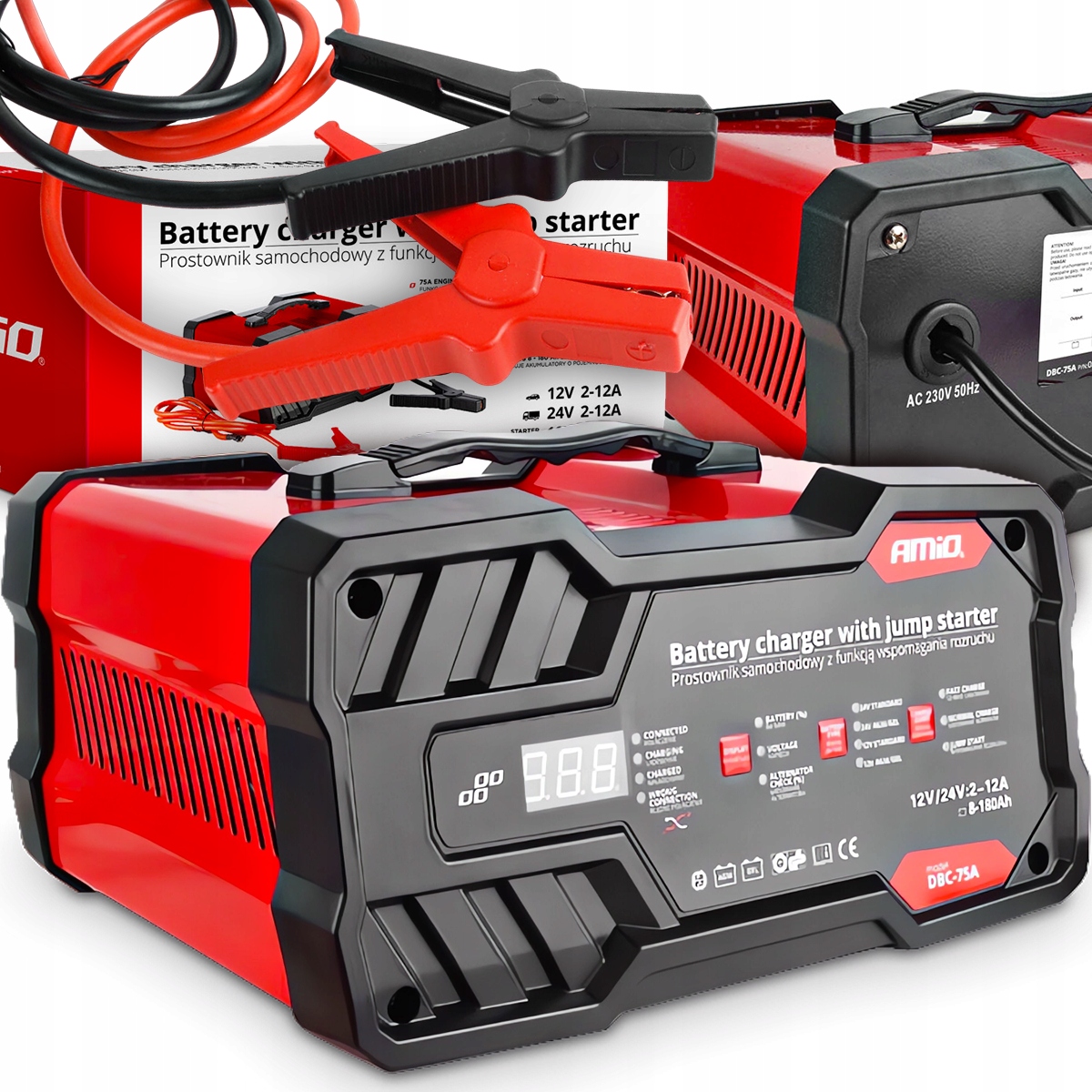 Usmerňovač S Funkciou Štartovania Nabíjačka Pre Akumulátor 75A 12V/24V Auto Bus