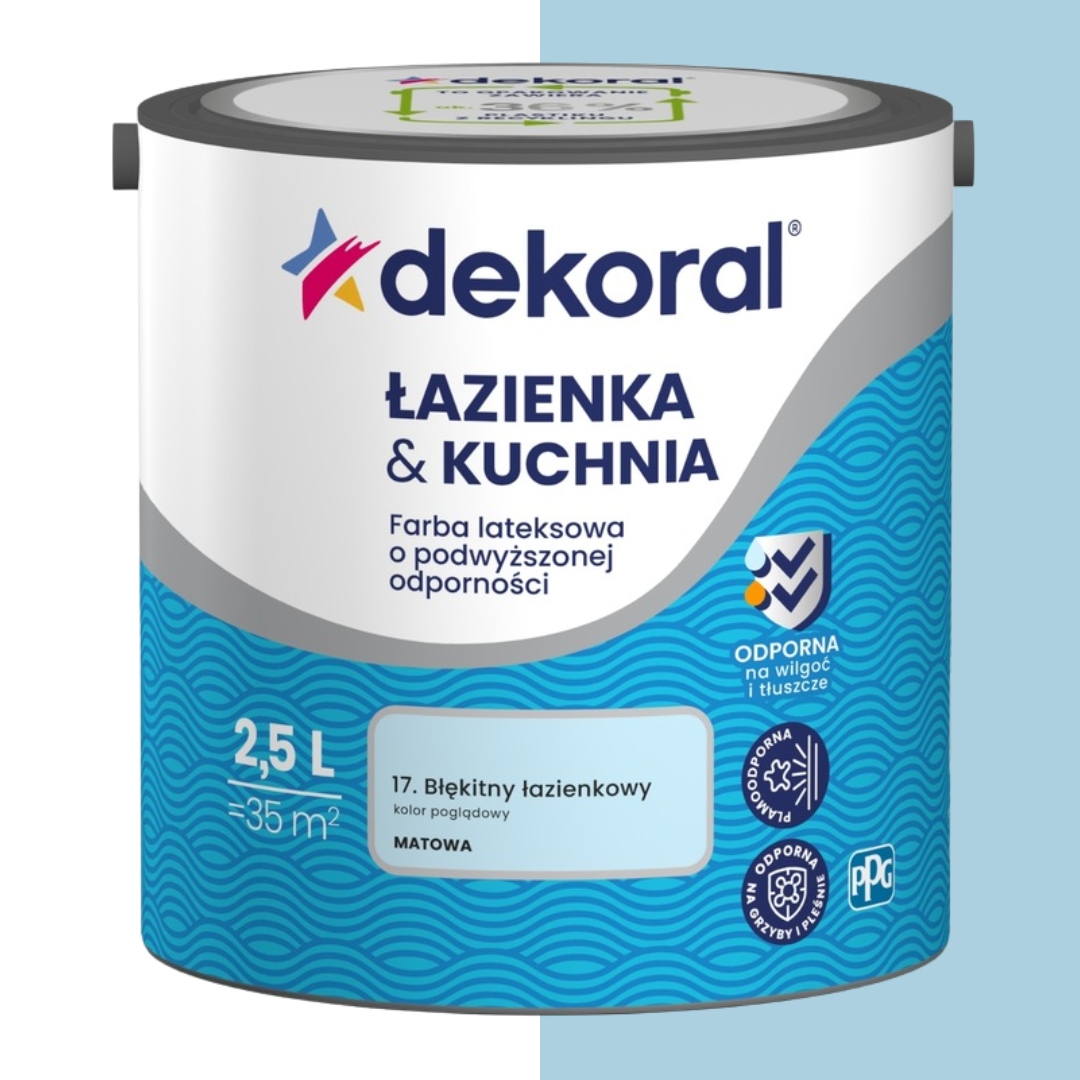 Dekoral Barva Koupelna & Kuchyň 2,5L Modrá Koupelnová