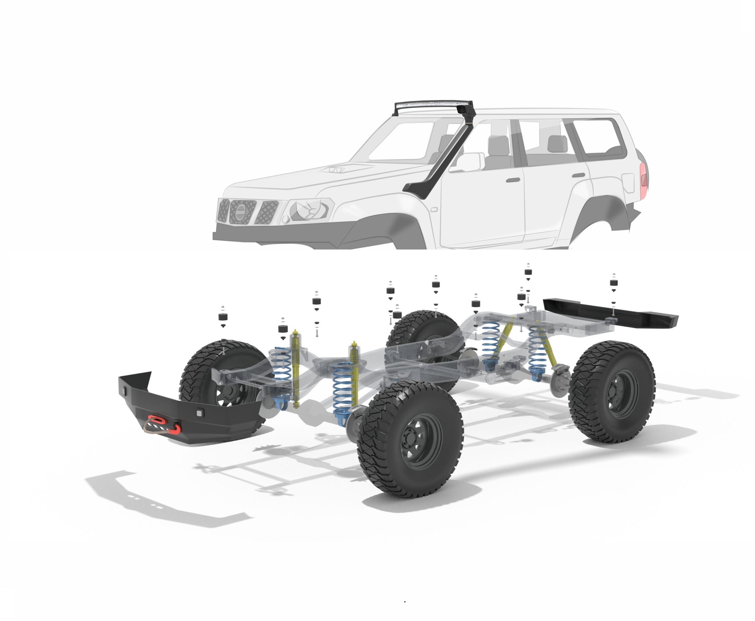 590/bl33 - Nissan Patrol Gu4 5D Body Lift + 50 мм