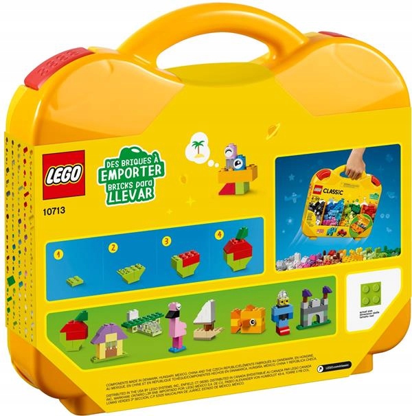 KLOCKI LEGO CLASSIC 10713 KREATYWNA WALIZKA PODRÓŻNIKA DLA DZIECI TORBA M Liczba elementów 213 szt.